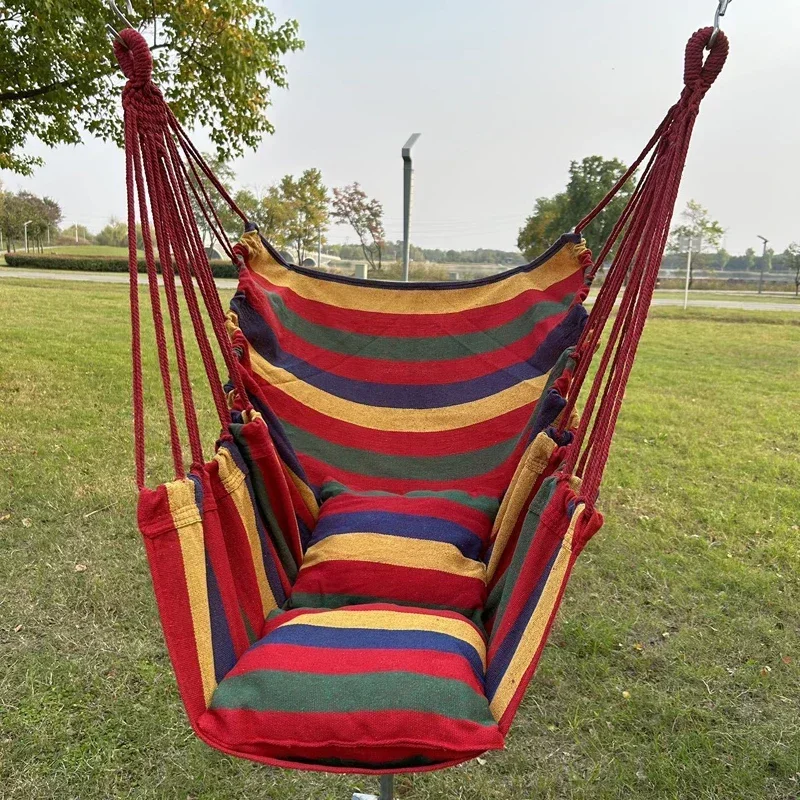 Outdoor Furniture No Cushions - Hete kleurrijke gestreepte canvas hangstoel, zonder