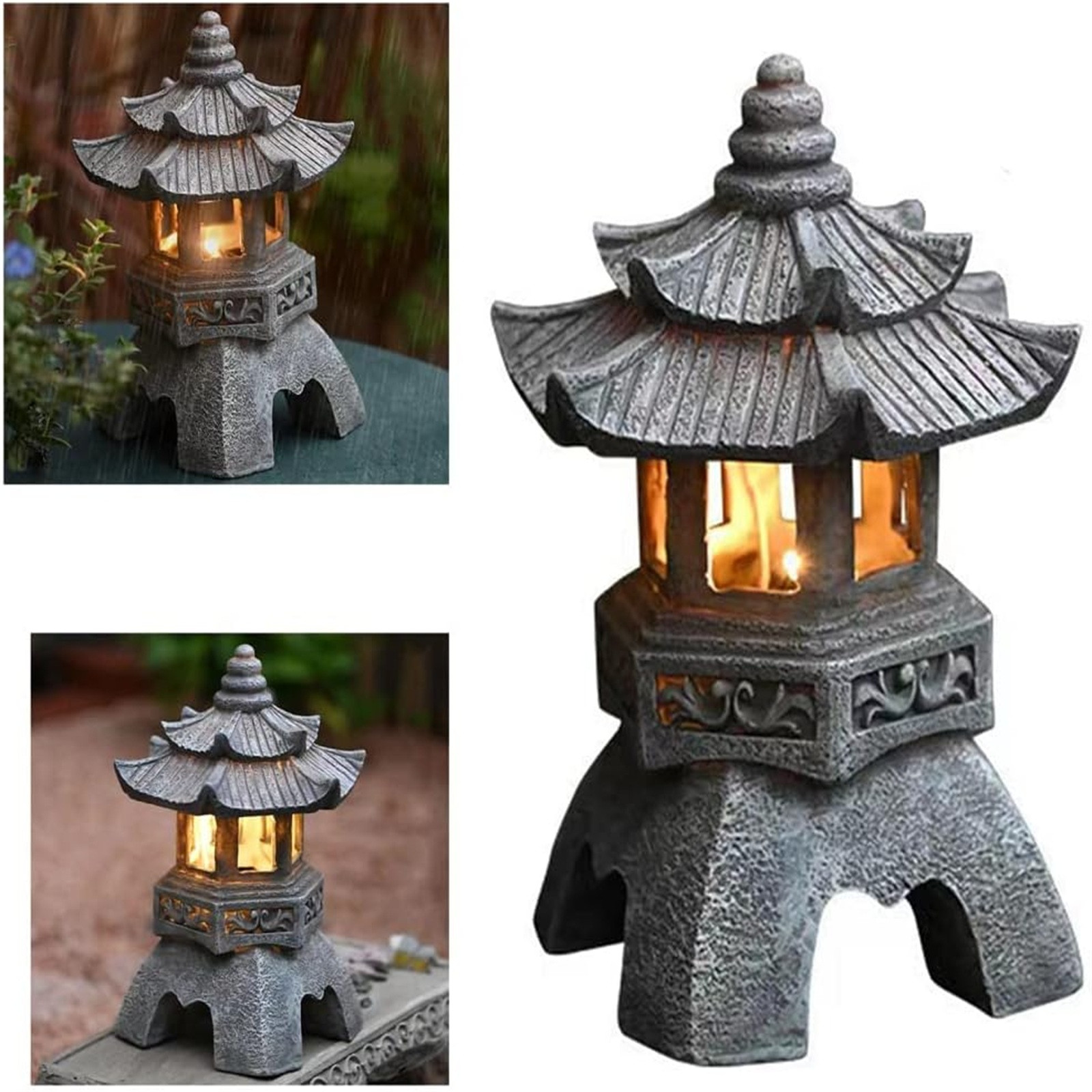 Outdoor Furniture From China - Decoratie Zen Ornamenten Op Zonne-Energie Toren