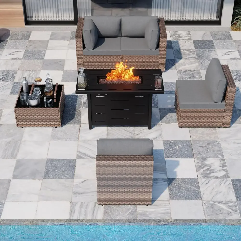 Outdoor Furniture Grey - 5-delige tuinset voor buiten, inclusief een