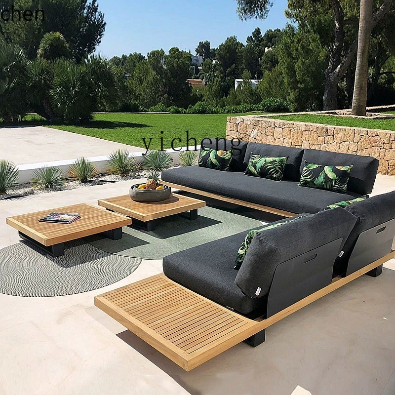 Outdoor Furniture Balcony - HYS teakhouten buitenbank voor patio, waterdicht