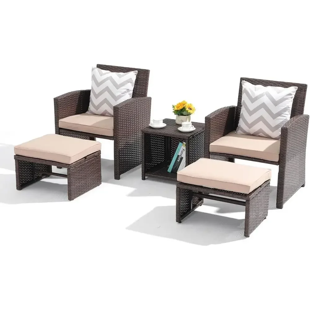 5-delige tuinmeubelset met kus - Outdoor Furniture With Storage For Cushions recensie en prijs