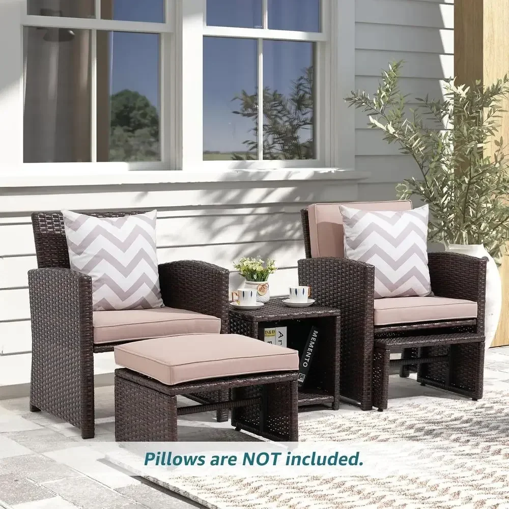 5-delige tuinmeubelset met kus - Outdoor Furniture With Storage For Cushions recensie en prijs