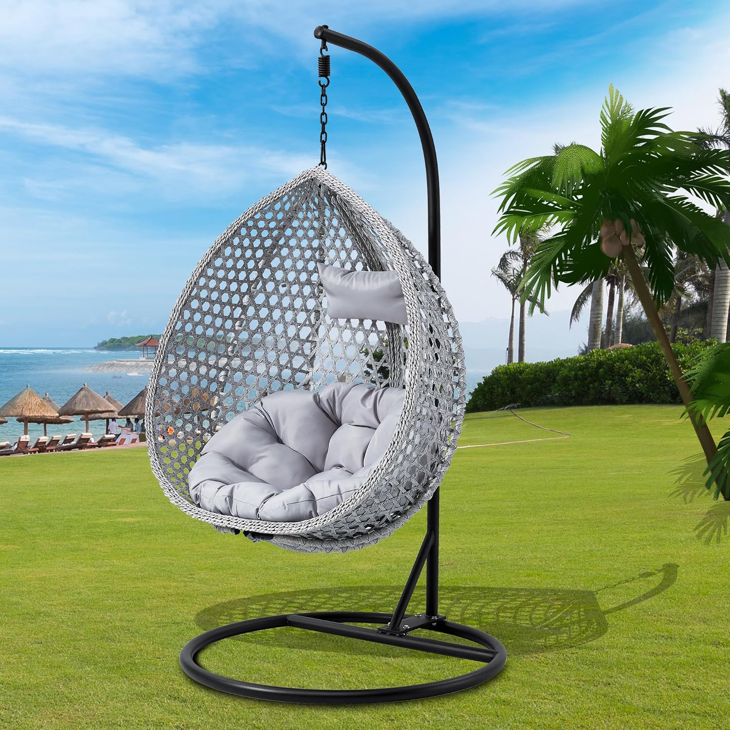 Hangstoel in de vorm van een e - Hanging Egg Chair recensie en prijs