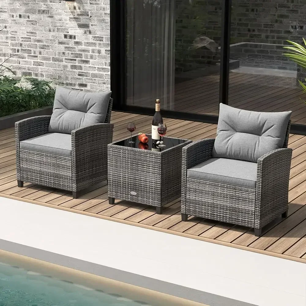 Grijze tuinmeubelset van kunst - Outdoor Furniture Grey recensie en prijs