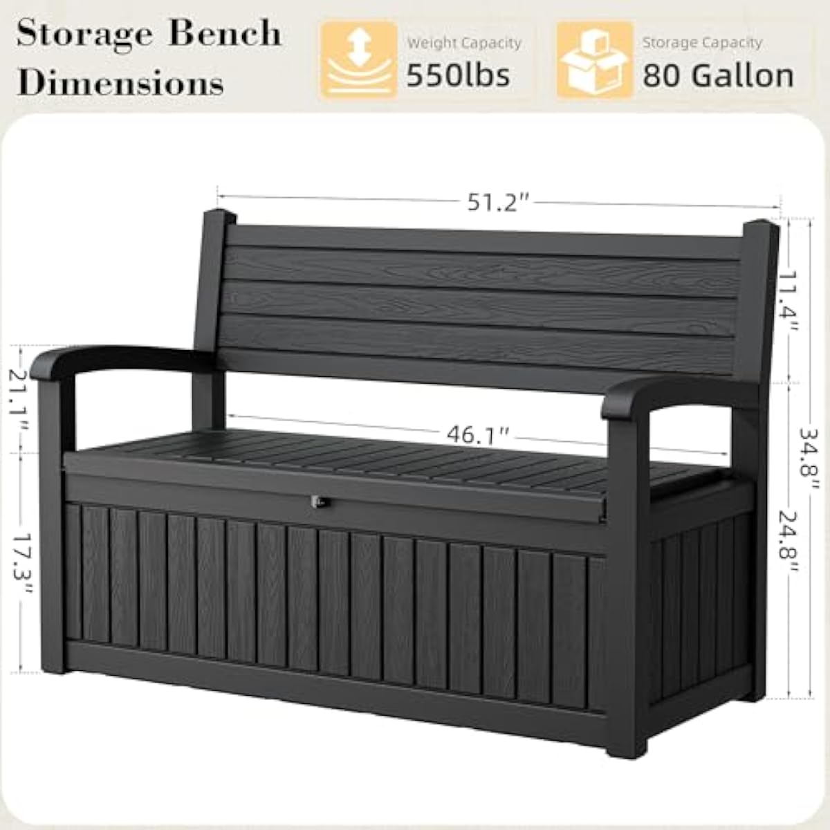 80 Gallon Buitenberging Bank D - Outdoor Furniture With Storage For Cushions recensie en prijs
