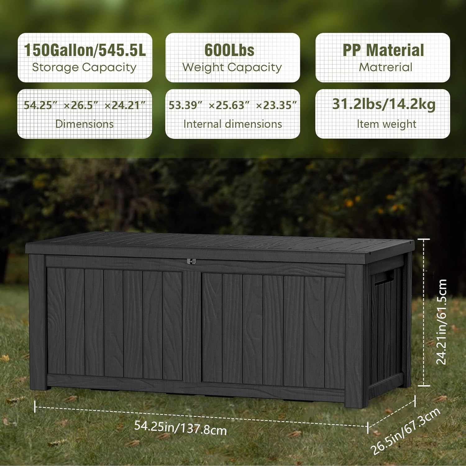 150 Liter Buitenberging Box Tu - Outdoor Furniture With Storage For Cushions recensie en prijs