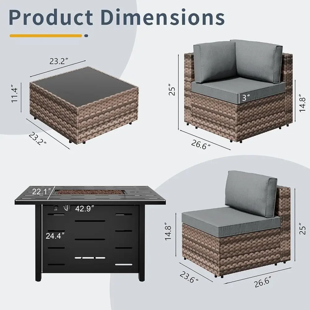 5-delige tuinset voor buiten,  - Outdoor Furniture Grey recensie en prijs