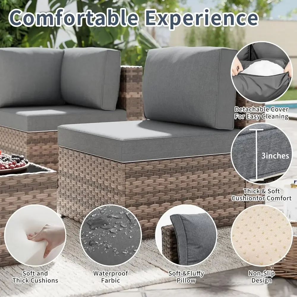 5-delige tuinset voor buiten,  - Outdoor Furniture Grey recensie en prijs