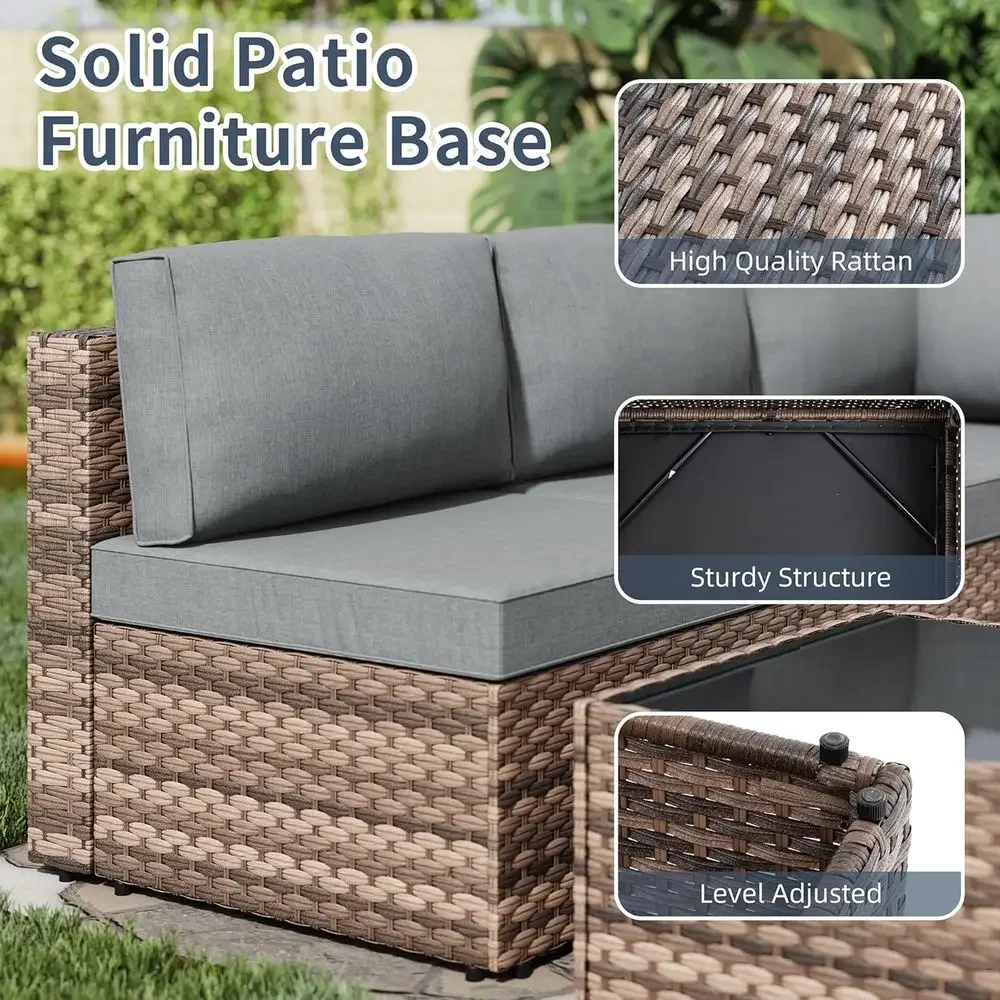 5-delige tuinset voor buiten,  - Outdoor Furniture Grey recensie en prijs
