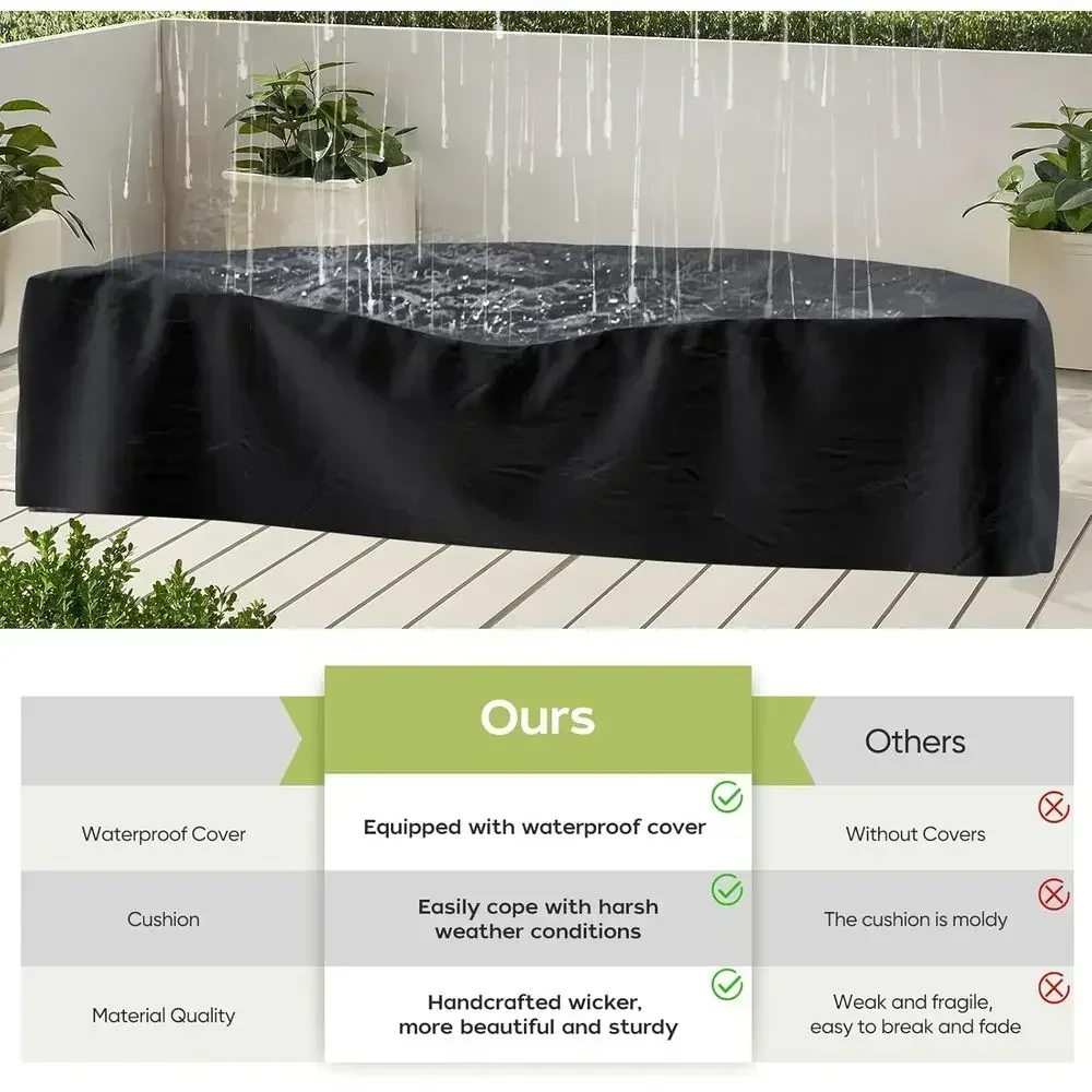 7-delige, gebogen, halvemaanvo - Outdoor Furniture Grey recensie en prijs