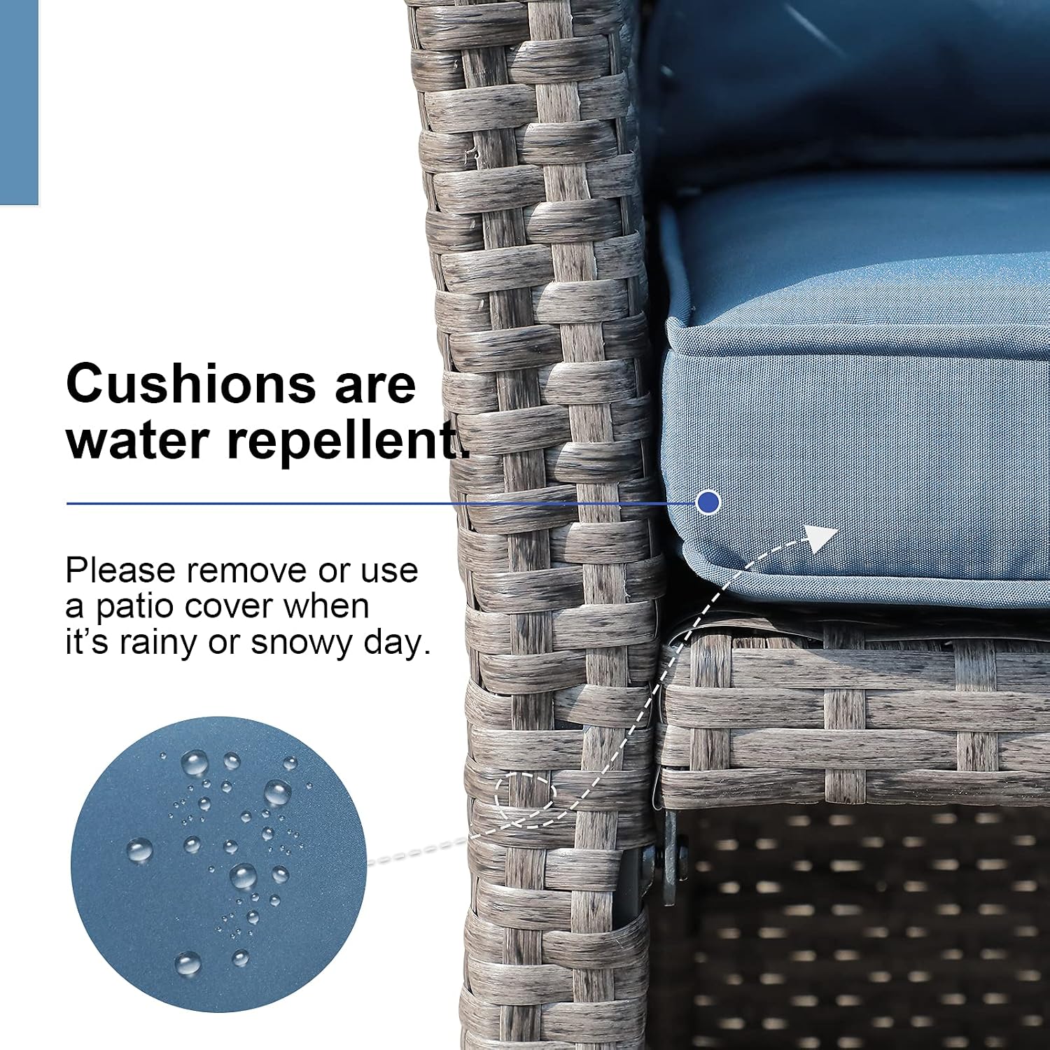 Wicker Patio Loveseat met opbe - Outdoor Furniture With Storage For Cushions recensie en prijs