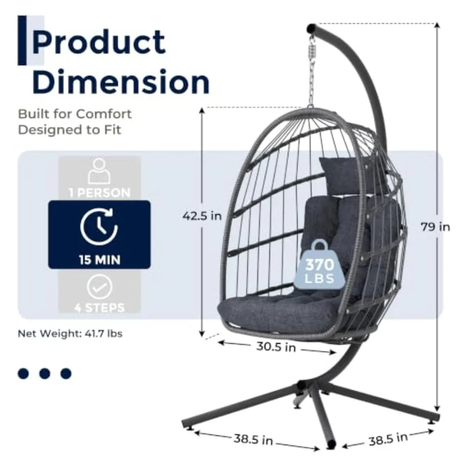 Eierstoel voor buiten met stan - Hanging Egg Chair recensie en prijs