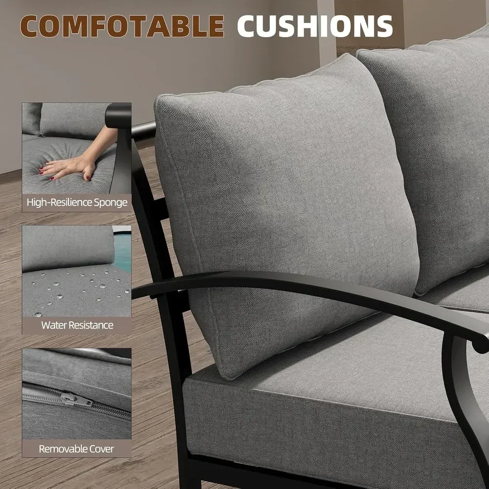 Grijze metalen tuinset voor bu - Outdoor Furniture Grey recensie en prijs