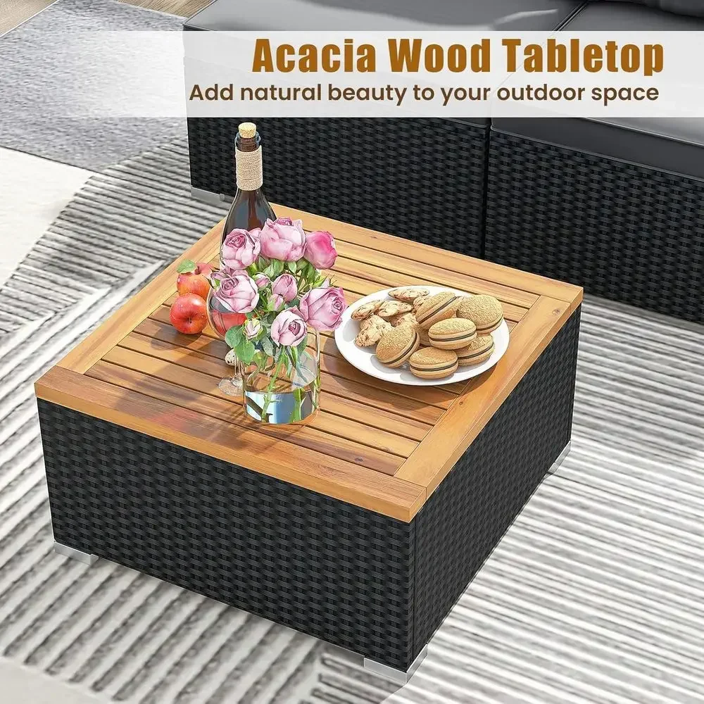 Grijze wicker tuinmeubelset vo - Outdoor Furniture Balcony recensie en prijs
