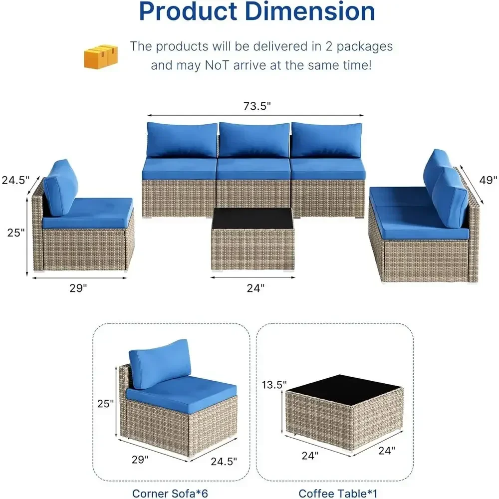 7-delige buitenset met een mod - Outdoor Furniture Grey recensie en prijs