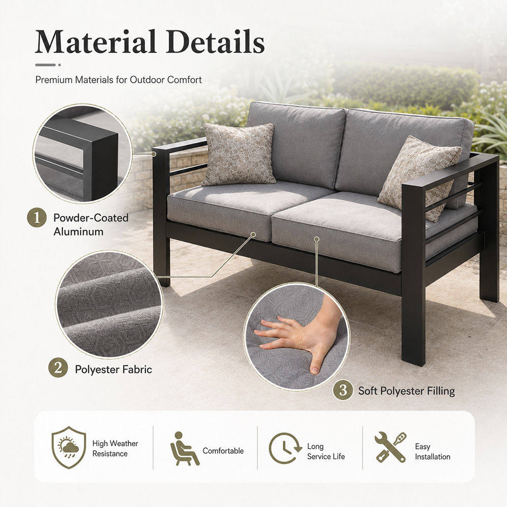 Moderne luxe aluminium tuinmeu - Outdoor Furniture Balcony recensie en prijs