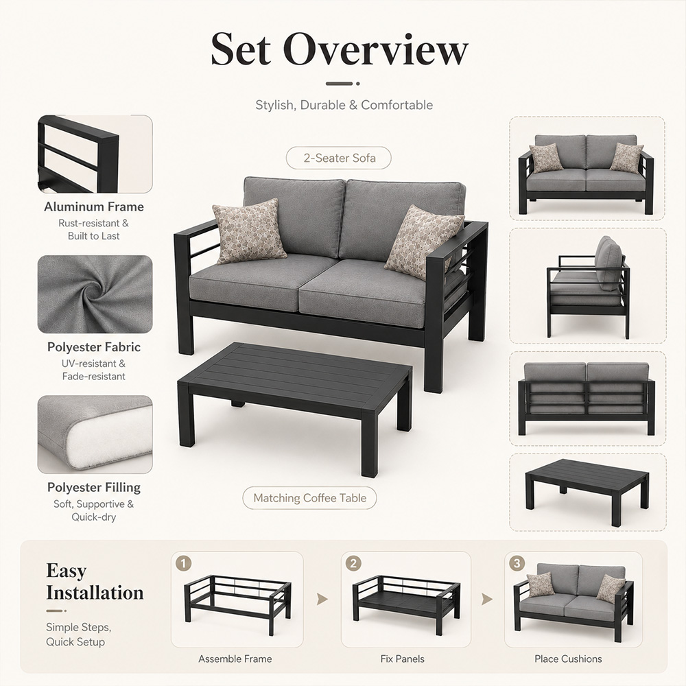 Moderne luxe aluminium tuinmeu - Outdoor Furniture Balcony recensie en prijs
