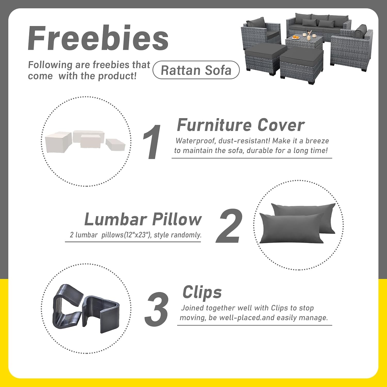 6-delige wicker tuinmeubelset, - Outdoor Furniture With Storage For Cushions recensie en prijs