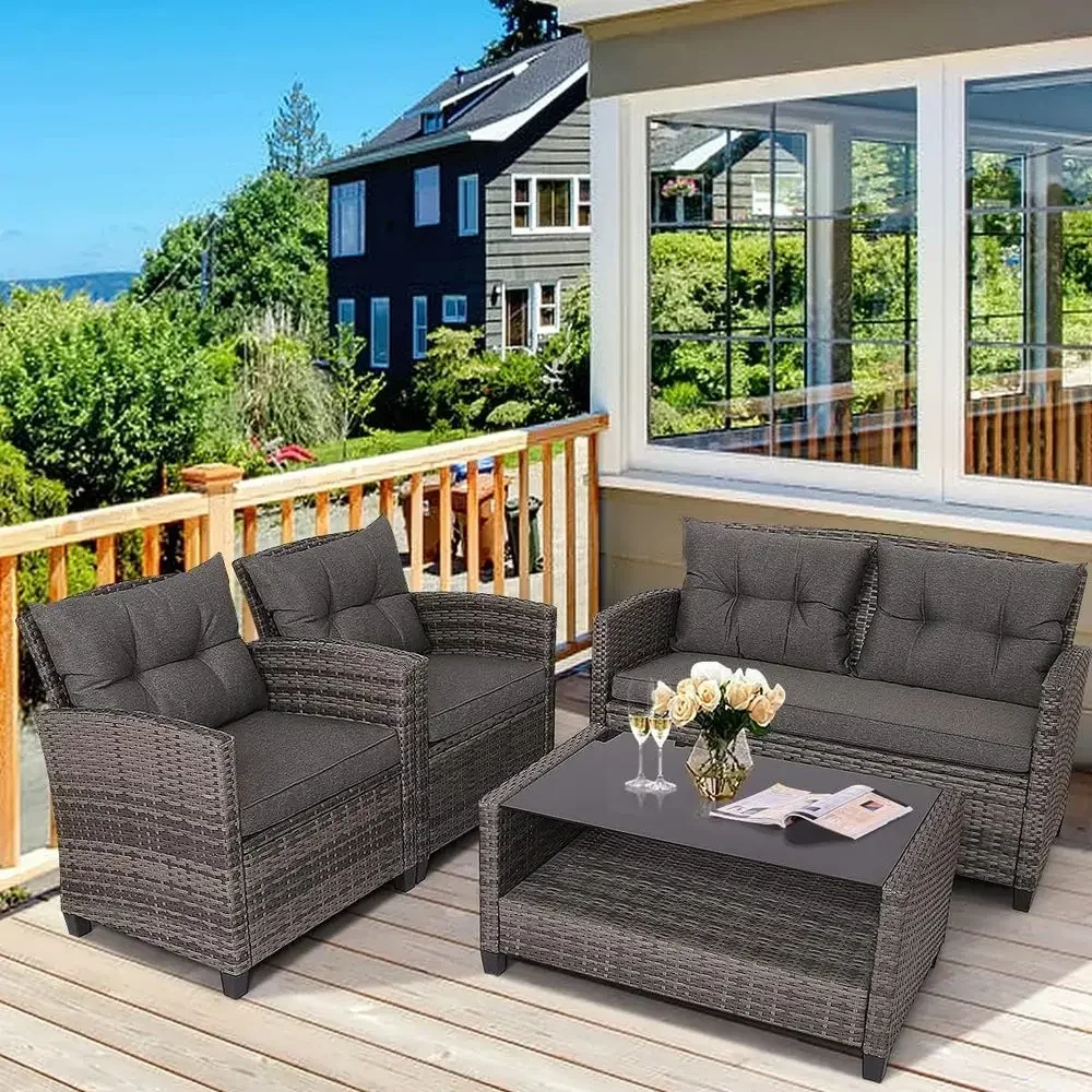Grijze tuinmeubelset voor buit - Outdoor Furniture Grey recensie en prijs