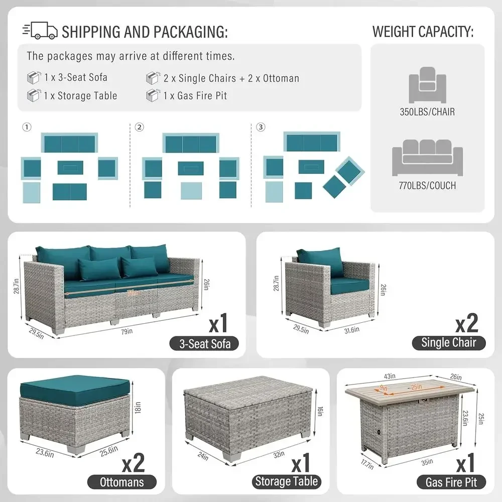 6-delige set tuinmeubels van g - Outdoor Furniture Grey recensie en prijs