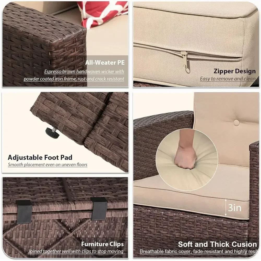 8-delige buitenmeubelset van w - Outdoor Furniture With Storage For Cushions recensie en prijs