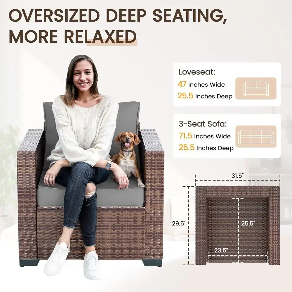 5-delige set tuinmeubels met b - Outdoor Furniture Grey recensie en prijs