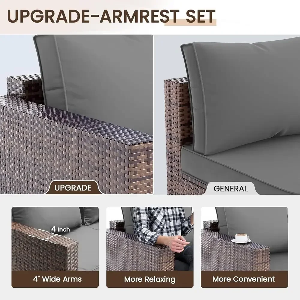 5-delige set tuinmeubels met b - Outdoor Furniture Grey recensie en prijs
