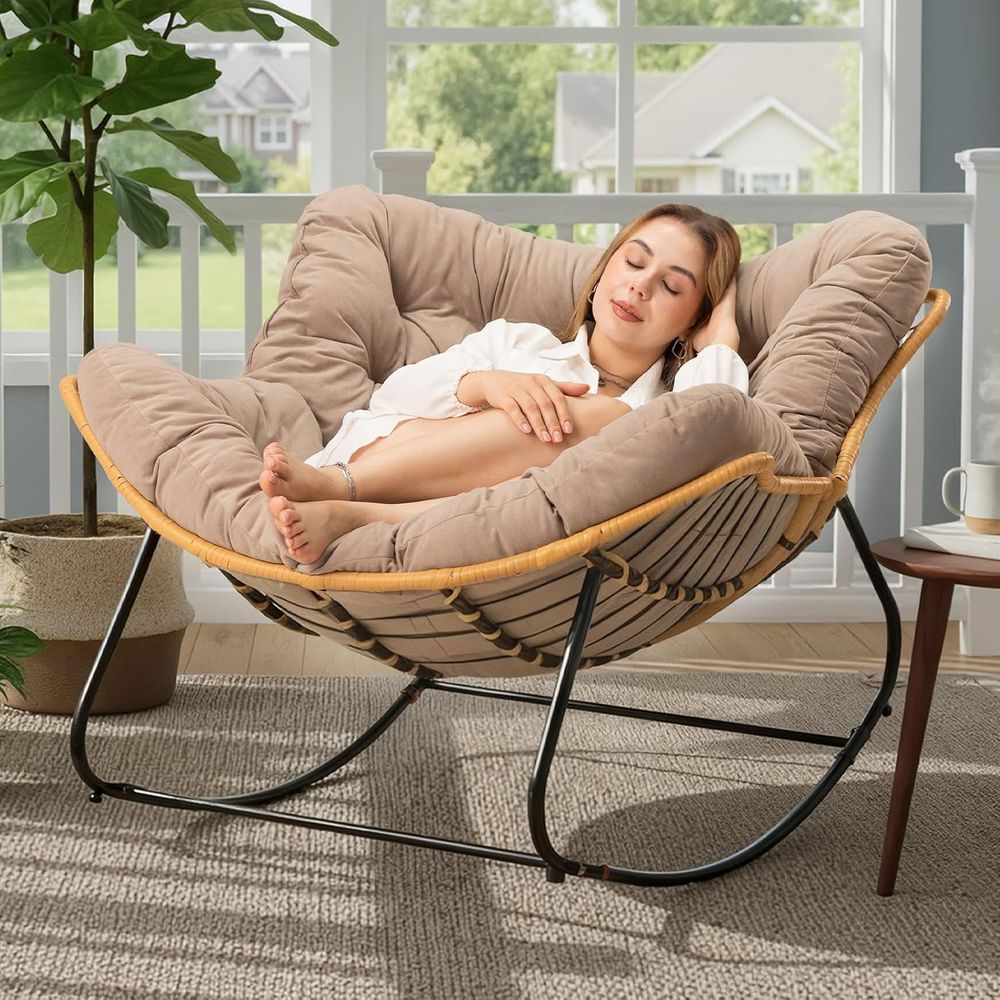 Papasan stoel met kussen, extr - Outdoor Furniture No Cushions recensie en prijs