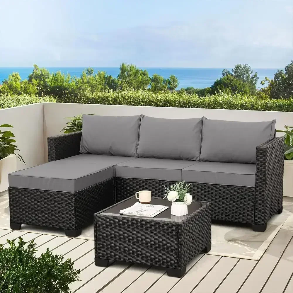 Lichtgrijze 3-delige tuinset m - Outdoor Furniture Grey recensie en prijs