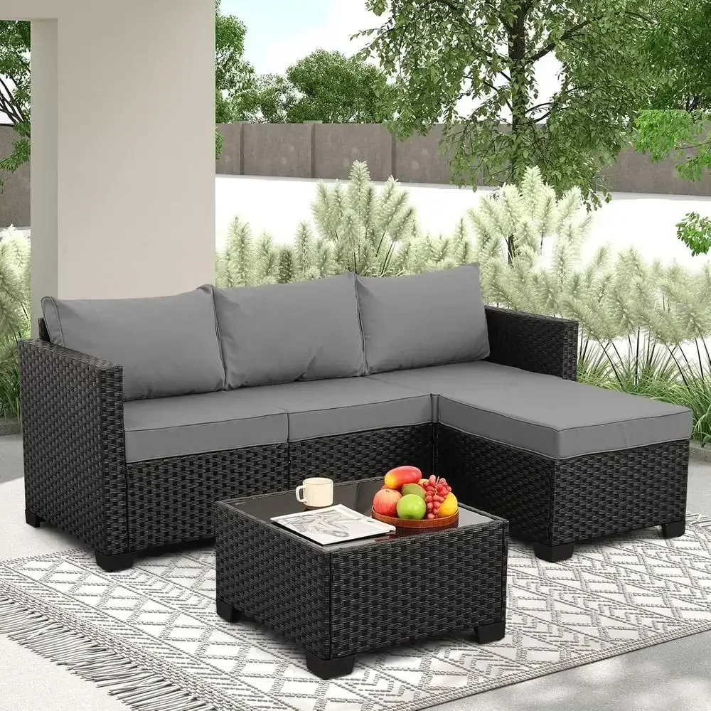 Lichtgrijze 3-delige tuinset m - Outdoor Furniture Grey recensie en prijs