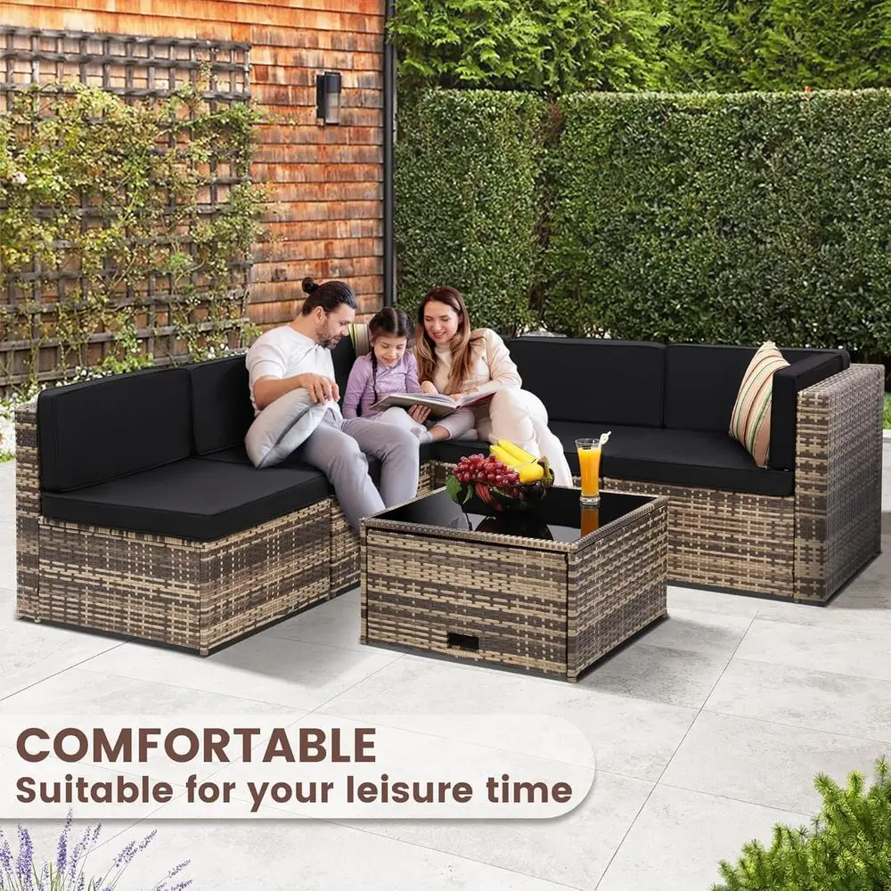 8-delige wicker loungeset voor - Outdoor Furniture With Storage For Cushions recensie en prijs