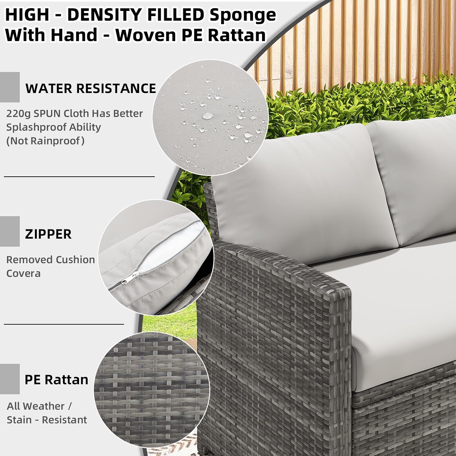 7-delige outdoor wicker patio  - Outdoor Furniture Grey recensie en prijs